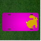Custom Personalized Car License Plate With Add Names To Bunny Rabbit Mammal