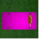Custom Personalized Car License Plate With Add Names To Popsicle Brown Stick