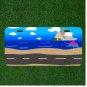 Custom Personalized License Plate Auto Tag With Cartoon Ocean View Design