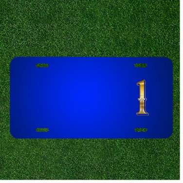 Custom Personalized License Plate With Add Names To The Number Of Figure One