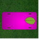Custom Personalized Car License Plate With Add Names To Leaf Green Oval Veins