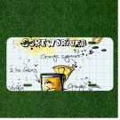 Custom Personalized License Plate Auto Tag With Screwdriver Drink Design