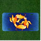 Custom Personalized License Plate Auto Tag With Pisces Zodiac Sign