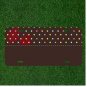Custom Personalized License Plate Auto Tag With Red Leaves Polka Dots Add Names