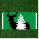 Custom Personalized License Plate Auto Tag With Deer With Whitee Tree Design