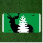 Custom Personalized License Plate Auto Tag With Deer With Whitee Tree Design