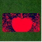 Custom Personalized License Plate Auto Tag With Cool Red Heart With Flowers
