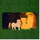 Custom Personalized License Plate Auto Tag With Unicorn Moon Tree Design NEW