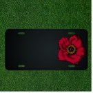 Custom Personalized License Plate With Add Names To Fancy Maroon Flower Design