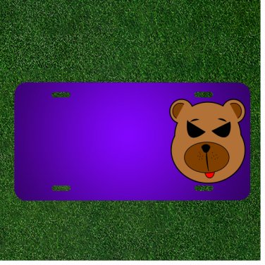 Custom Personalized License Plate With Add Names To Dog Head Face Bulldog