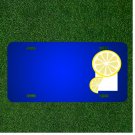 Custom Personalized License Plate With Add Names To Slice Fruit Yellow Lemon