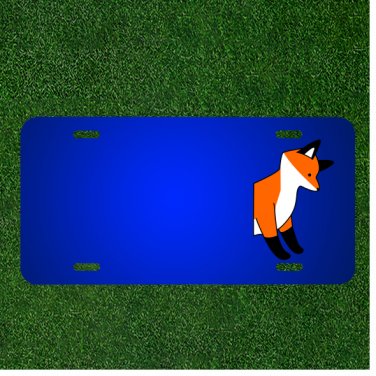 Custom Personalized License Plate With Add Names To Fox Young Animal Mammal