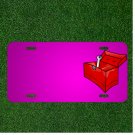Custom Personalized Car License Plate With Add Names To Toolbox Red Metal