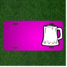 Custom Personalized Car License Plate With Add Names To Beer Black Glass