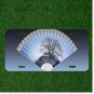 Custom Personalized License Plate Auto Tag With Chinese Folding Fan Design NEW