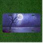 Custom Personalized License Plate Auto Tag With Purple Moon Design Add Names