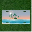 Custom Personalized License Plate Auto Tag With Amazing Island Image Add Names