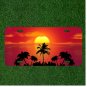 Custom Personalized License Plate Auto Tag With Incredbile Red Sunset Add Names