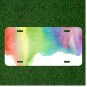 Custom Personalized License Plate Auto Tag With Rainbow Tie Dye Add Names