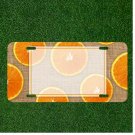 Custom Personalized License Plate Auto Tag With Fancy Oranges Design Add Names