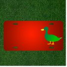 Custom Personalized License Plate With Add Names To Green Bird Duck Animal