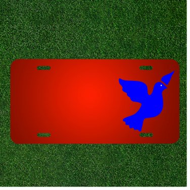 Custom Personalized License Plate With Add Names To Dove Bird Peace Stencil