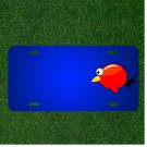 Custom Personalized License Plate With Add Names To Animal Bird Cartoon Red