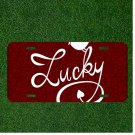 Custom Personalized License Plate Auto Tag With Lucky