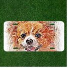 Custom Personalized License Plate Auto Tag With Adorable Dog Sketch Design