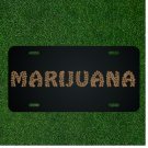 Custom Personalized License Plate Auto Tag With Marijuana Design