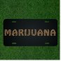 Custom Personalized License Plate Auto Tag With Marijuana Design