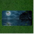 Custom Personalized License Plate Auto Tag With Gorgeous Moon And Ocean View