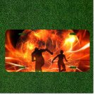 Custom Personalized License Plate Auto Tag With People Running Into Flame Planet