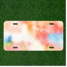Custom Personalized License Plate Auto Tag With Colorful Splash Of Colors Design