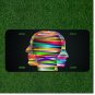 Custom Personalized License Plate Auto Tag With Man And Women Colorful Heads