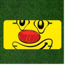 Custom Personalized License Plate Auto Tag With Yellow Emoji Clown Design