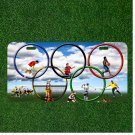Custom Personalized License Plate Auto Tag With Olympic Sports Athletes Design