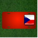 Custom Personalized License Plate With Add Names To Czech Republic Flag