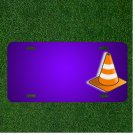 Custom Personalized License Plate With Add Names To Cone Construction Warning