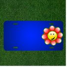 Custom Personalized License Plate With Add Names To Smiley Flower Face Goofy