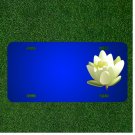 Custom Personalized License Plate With Add Names To Lily White Lotus Water