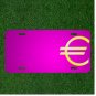 Custom Personalized Car License Plate With Add Names To Euro Currency Money