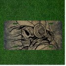 Custom Personalized License Plate Auto Tag With Skull Listening To Headphones