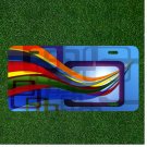 Custom Personalized License Plate Auto Tag With Colorful Rainbow Through Window