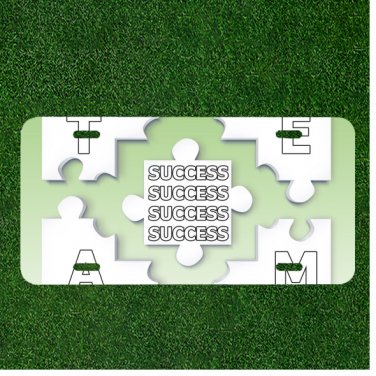 Custom Personalized License Plate Auto Tag With TEAM Success Puzzle Piece
