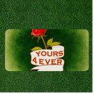 Custom Personalized License Plate Auto Tag With Yours 4 Ever Red Rose