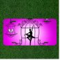 Custom Personalized License Plate Auto Tag With Pink Ballet White Butterfly