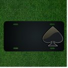 Custom Personalized License Plate With Add Names To Spade Poker Ace Cards