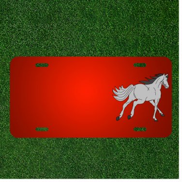 Custom Personalized License Plate With Add Names To Horse Pony Race Gallop