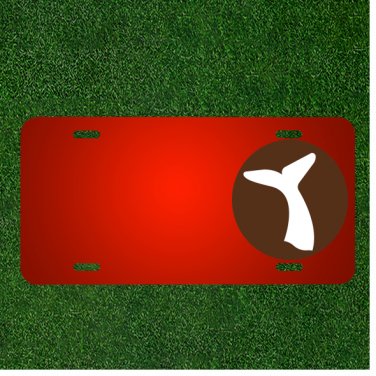 Custom Personalized License Plate With Add Names To Whale Tail Watching Sign